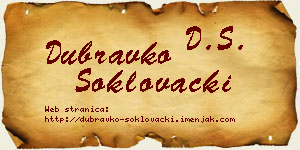 Dubravko Šoklovački vizit kartica